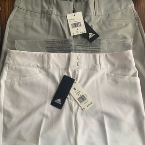 White and Grey Golf Shorts
